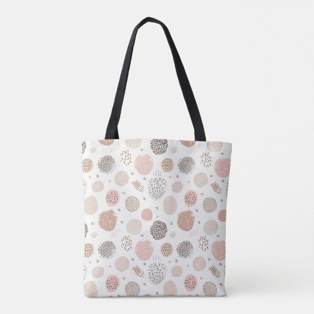 Saco 🌸 Tote do Padrão do Círculo Geométrico Moder (Verso)