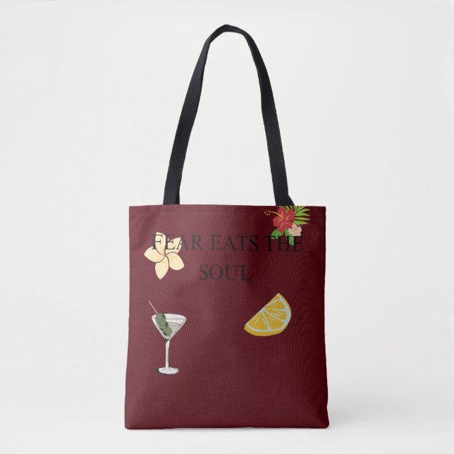 Saco Tote Estética Retro "Fear Eats the Soul" |  (Frente)