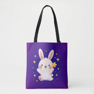 Saco Tote Estrela Kawaii Bunny Acessório Divertido