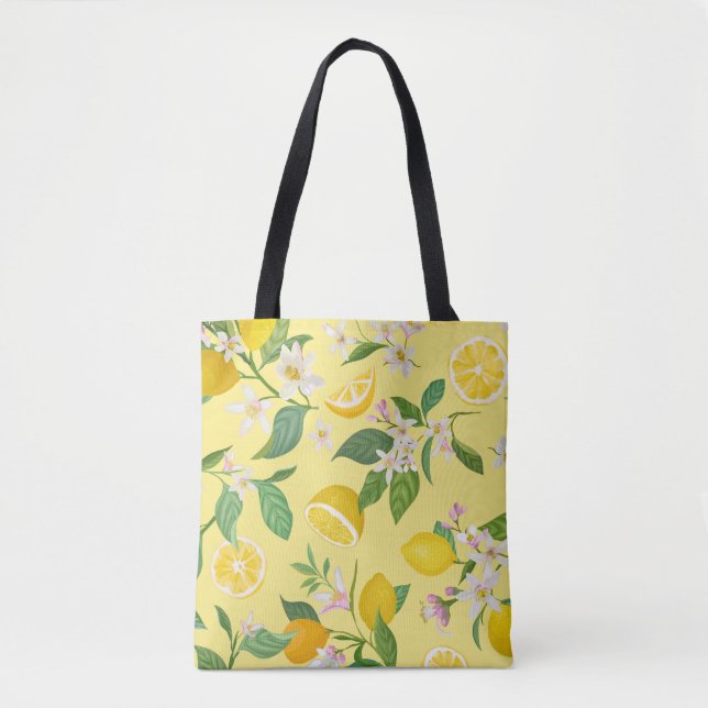 Saco Tote Flor de Limão Vibrante  (Frente)