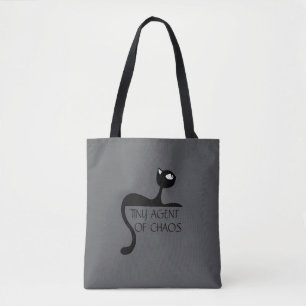 Saco Tote Gato Preto Pequeno Agente do Caos