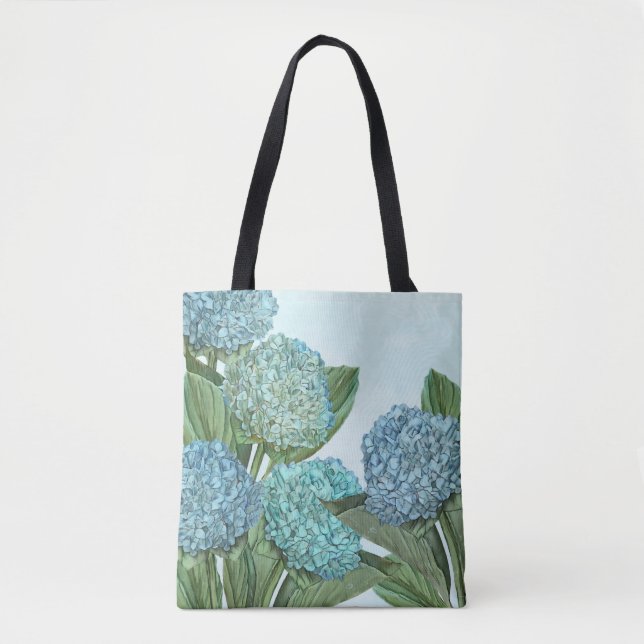 Saco Tote Hortênsia Azul (Frente)