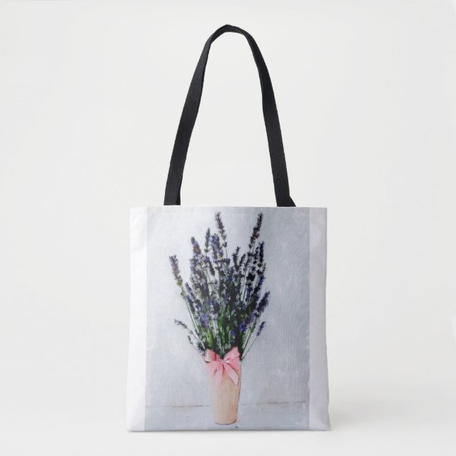 Saco Tote Lavender Bliss Bouquet (Frente)