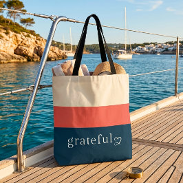 Saco Tote Listrado Mediterrâneo Azul Coral Grato