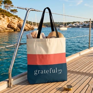 Saco Tote Listrado Mediterrâneo Azul Coral Grato