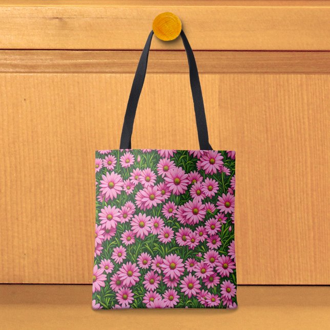 Saco Tote Margaridas Rosa (Tote bag with pink daisies)
