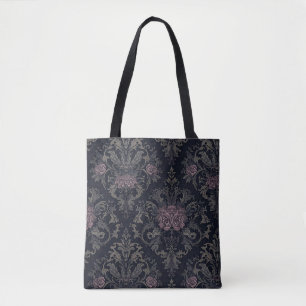 Saco Tote Mariposa Rosa Barroca – Bolsa de Damasco