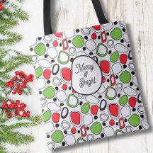 Saco Tote Merry & Bright – Mensagem Personalizada