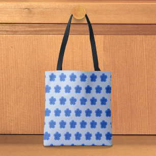 Saco Tote Padrão Sem Costura Rosa Musgo Azul