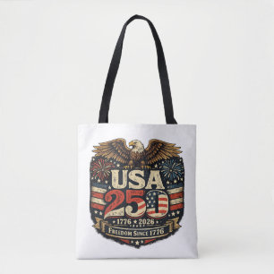 Saco Tote Patriótico EUA 250 Águia Careca 1776-202