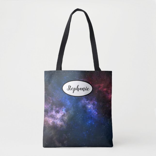 Saco Tote Personalizado com Impressão de Nebulosa  (Frente)