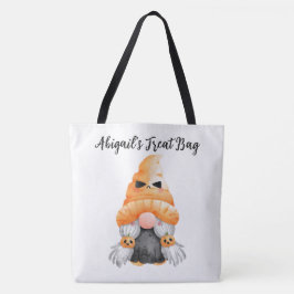 Saco Tote Personalizado de Gnome para Doce ou Trav