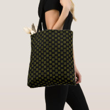 Saco Tote Preto e Amarelo