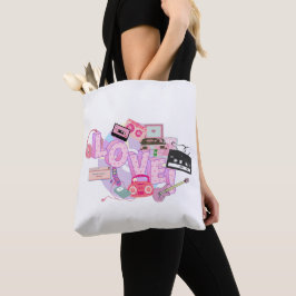 Saco Tote Rosa Retro LOVE – Sucessos dos Anos 90 e