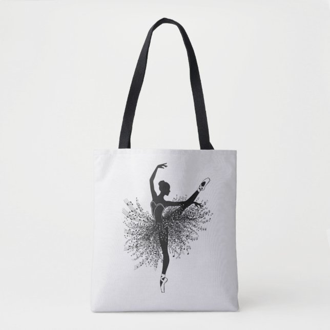 Saco Tote Silhueta de Bailarina | Presente para Ba (Frente)