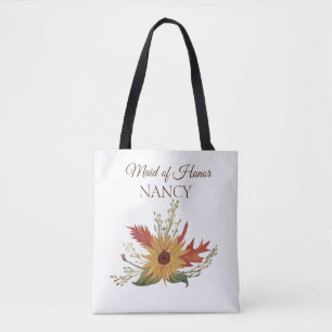 Saco Tote Sunflower Autumn Dama de Honra