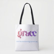Saco Tote Tipografia Gradiente Pôr do Sol