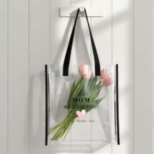 Saco Transparente Personalizado Mãe Nós Amamos Voc
