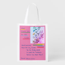 Belo Dia de Diversão Reutilizável Bolsa de compra