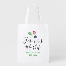 Bolsa de compra personalizada de mercado do agricu