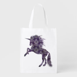 Sacola Ecológica Bonito Purple Boho Unicorn