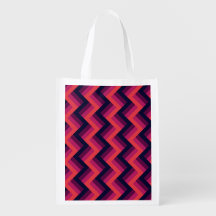 Chevron Zigzag Geométrico Rosa e Azul