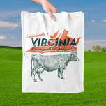 Sacola Ecológica Commonwealth Da Virgínia Cheira Nosso Ar Leiteiro<br><div class="desc">Um logo engraçado para a Commonwealth da Virgínia. Há vacas aqui. Das Montanhas Blue Ridge ao oceano,  há muito mais para Virgínia do que apenas vacas,  mas o vamos foca nas vacas para este.</div>