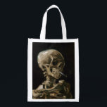 Sacola Ecológica Crânio com cigarro queimado Vincent van Gogh Art<br><div class="desc">Vincent van Gogh (neerlandês, 1853-1890) Skull of a Skeleton with Burning Cigarette, 1885-86, Oil on canvas Unframed: 32 cm × 24, 5 cm (13 pol. × 9, 6 pol.) Trabalhos preparatórios de Vincent van Gogh. Essa pequena pintura faz parte da coleção permanente do Museu Van Gogh, em Amsterdã. Foi pintado...</div>
