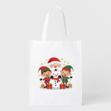 Cute Christmas Characters – Santa, Elves & Snowman