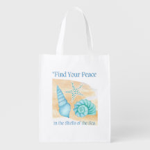 Encontre sua paz nas conchas do mar.