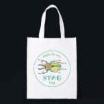 Sacola Ecológica Favor do Partido Swag Bag do Inseto Love<br><div class="desc">Um giro giro no saco de troca,  este saco STAG apresenta uma ilustração fofinha e escaravana do lovebug! Isso faz a mala favorita perfeita para o seu inseto,  festa de aniversário temida!</div>