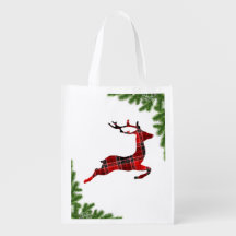 Feriado de Natal para Reindeer da Xadrez Vermelha