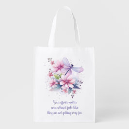Sacola Ecológica Flores positivas seus esforços são importantes