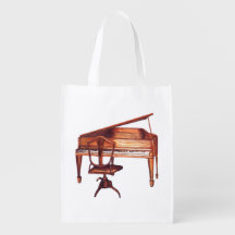 Folha de Piano Antiga Saco reutilizável de Música