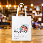 Sacola Ecológica Foto Personalizada de Definição de Fim de Semana p<br><div class="desc">Personalize com a sua definição de um fim de semana perfeito para meninas,  e adicione os nomes de seus amigos e uma foto especial. Projetado por Thisnotme©</div>