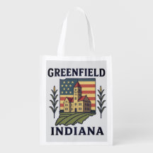 Greenfield Indiana American Flag Bolsa