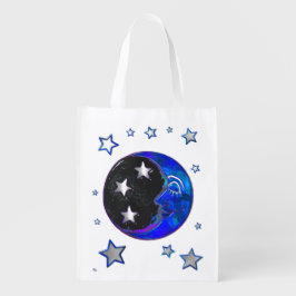Sacola Ecológica Momentos Celestiais Boêmia Folk Art Grocers Bag