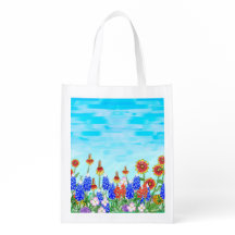 O bolsa reusável do mantimento dos wildflowers do