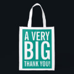 Sacola Ecológica Obrigado grande você saco de compras reusável do<br><div class="desc">Obrigado grande você saco de compras reusável do favor de partido. As grandes bolsas de compra do favor de partido para agradecer a convidados do casamento, a amigos, a família, a treinador, a mamã, a pai, a professor, a enfermeira, a chefe, a design do empregado etc. XL com tipografia grande...</div>