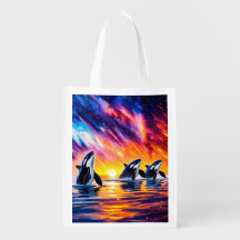 Orcas Sob Galaxy Sky 02 Design por Rich AMeN