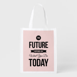 Sacola Ecológica Pink The Future Wise Words Cote (Pink As Palavras 