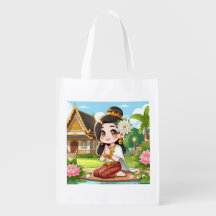 Saco de compras de garota siamesa