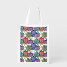 Scrolls and Pumpkins Shopping Bag