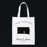 Sacola Ecológica South Dakota Wedding Bag, Black e Dourado<br><div class="desc">Preencha este saco de boas-vindas com guloseimas favoritas para os seus hóspedes apreciarem quando chegarem à Dakota do Sul!</div>