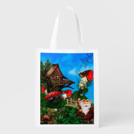 Sacola Ecológica Um Gnomo para minha Arte de Fantasia do Jardim