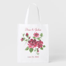 Vintage Floral Pink Burgundy Favor