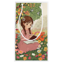 Sacola para Presente Menina no jardim