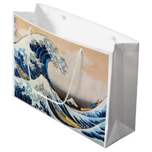 Sacola Para Presentes Grande 神奈川沖浪裏, grande onda do 北斎, Hokusai