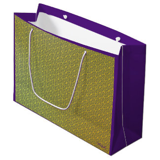 SACOLA PARA PRESENTES GRANDE 金の紗綾形 ラージペーパーバッグ