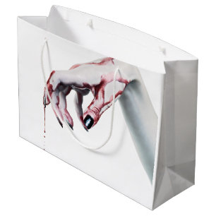 Sacola Para Presentes Grande 12,5lx4wx9h Vampiros de sangue zombie grande prese
